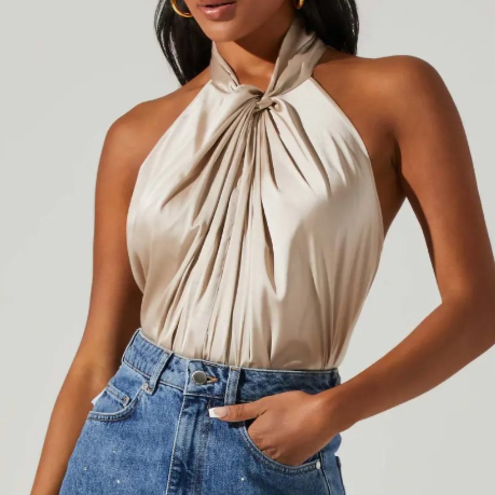 ASTR the Label Satin Knot Cami